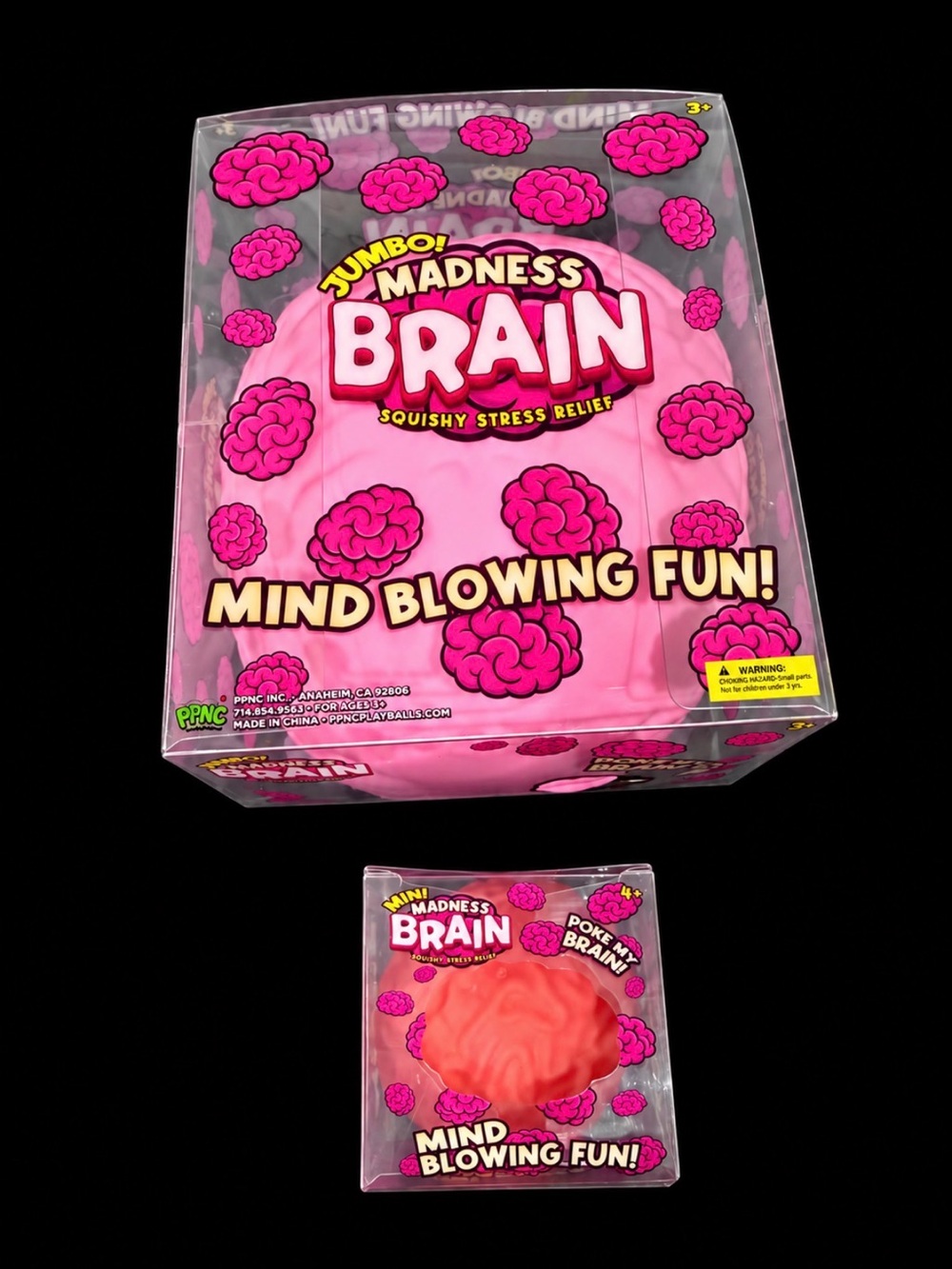 🧠 *BRAND NEW* Pink Jumbo & Mini Madness Brain Squishies 🧠